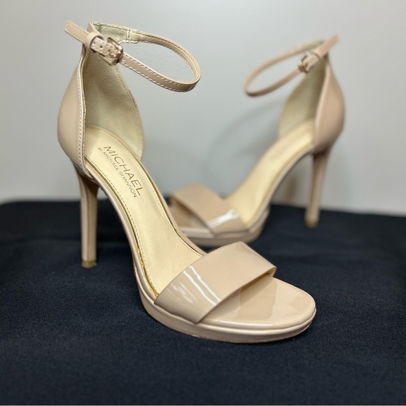 Michael Shannon Angelica Nude Strappy Heels Size 8 - Picture 2 of 9